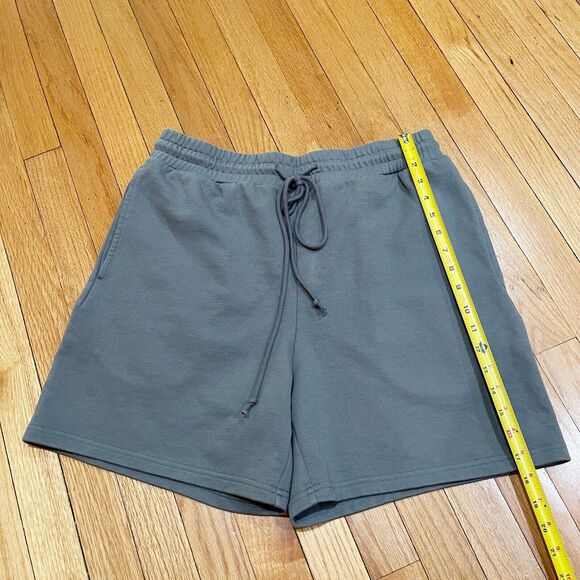 Nice Rice Poppy Atelier Mens Streetwear 5.5” Knit Shorts Size Large L Gray EUC - Picture 3 of 11